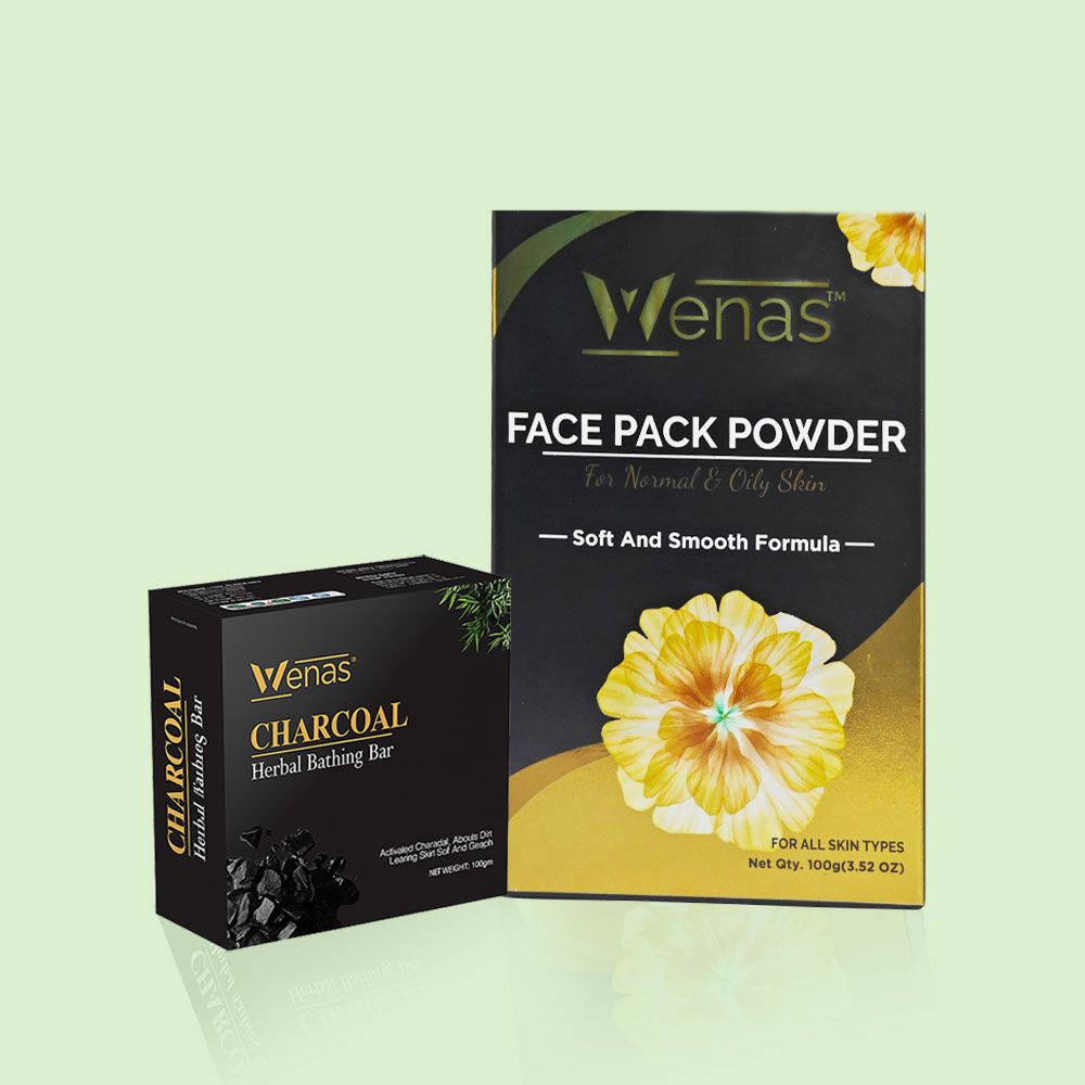 Wenas Deep Detox Combo - Charcoal Soap & Face Pack Powder